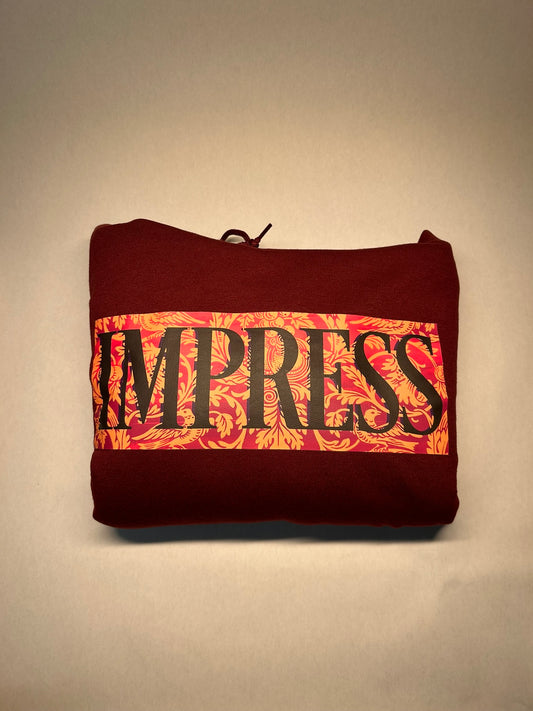 "Impress Vines" Design Hoodie (Maroon)