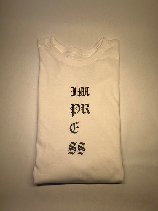 "Im pr e ss" Design Tee (White)